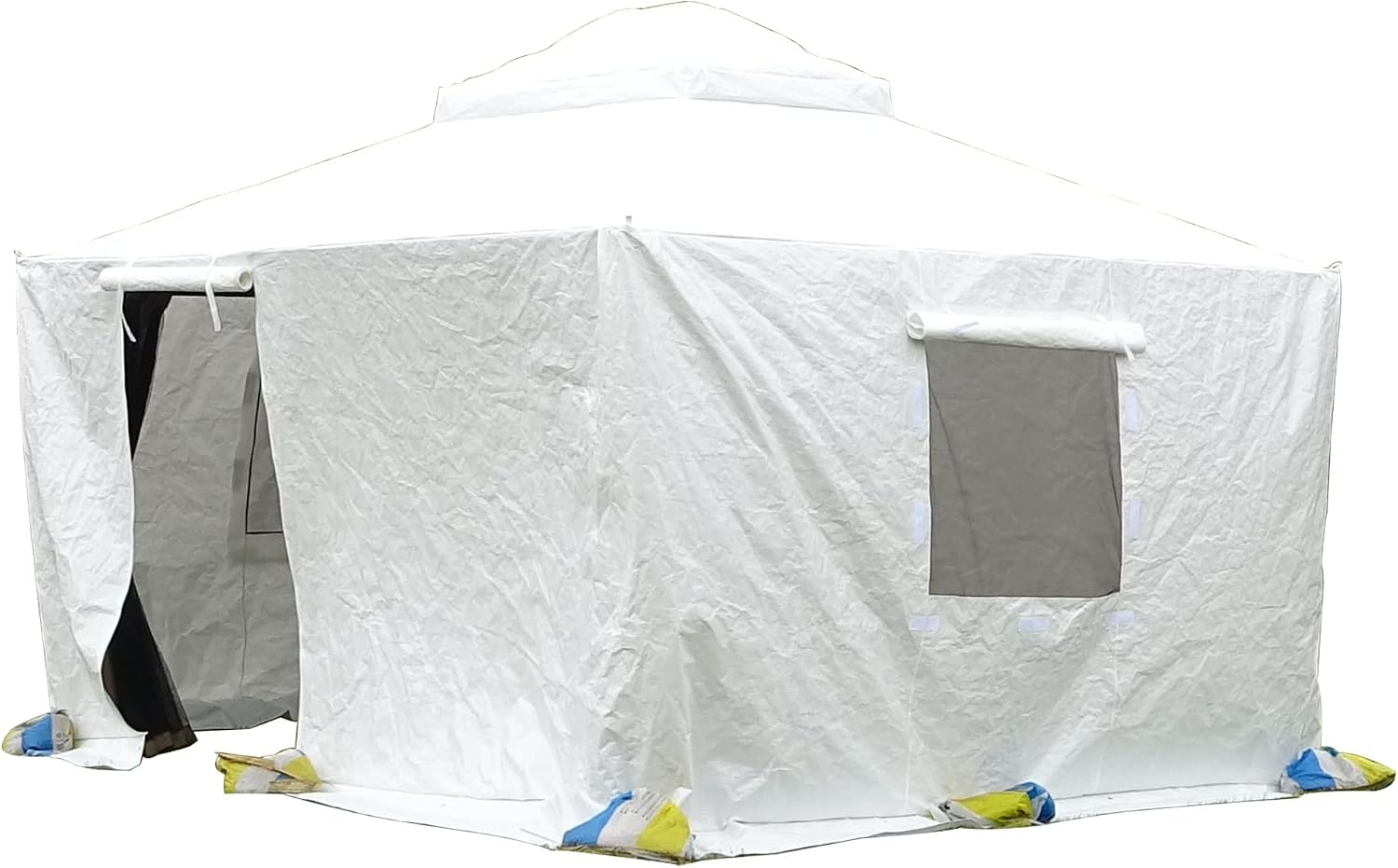 Gazebo Cover,Outdoor Patio Gazebo,converts Pavilion Into Storage Space,Outdoor Universal Winter Pavilion Cover with Side Walls and Mesh Windows (12x12 FT)