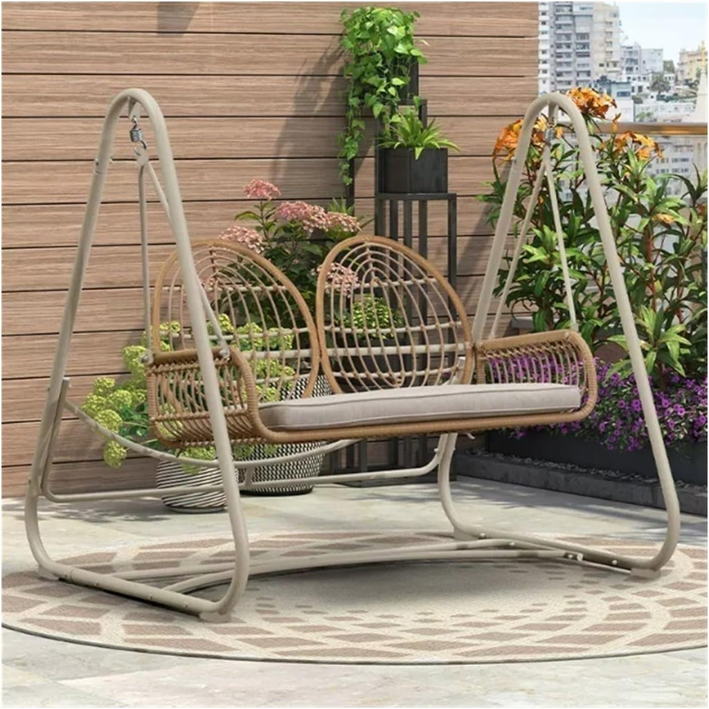 Garden Swing Chair Outdoor Swing Yard Garden Multi-Person Swing Chair Hanging Chair Rocking Chair Double Balcony Outdoor Swing Chair Porch Swings (Color : A)