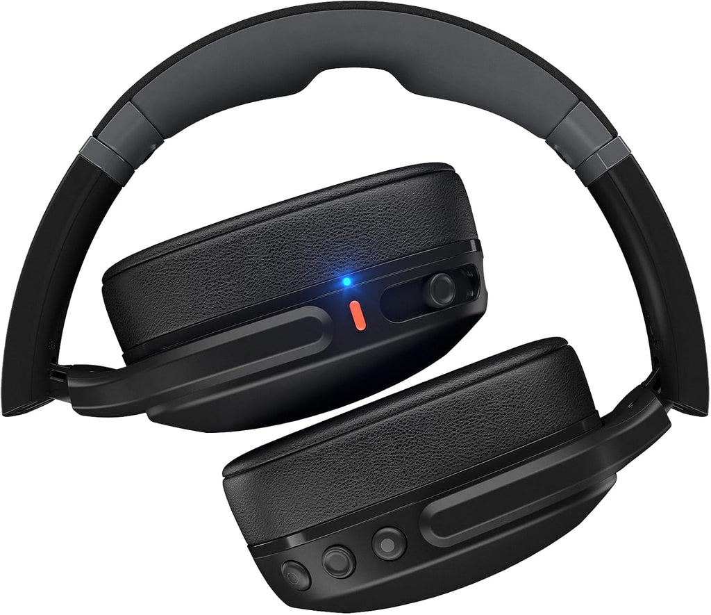 Skullcandy Crusher Evo Wireless Bluetooth Headphones with Multi-Sensory Bass, Noise Isolating Over-Ear Fit, Up to 40 Hours Battery, Microphone for iPhone Android - True Black