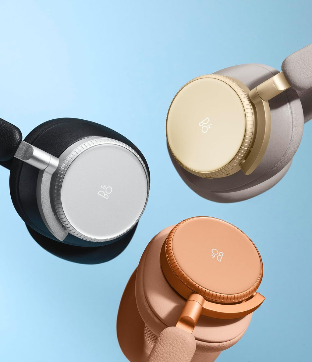 Bang & Olufsen Beoplay H100 Premium Wireless Active Noise Cancelling Over-Ear Headphones with Protective Carrying Case, Sunset Apricot