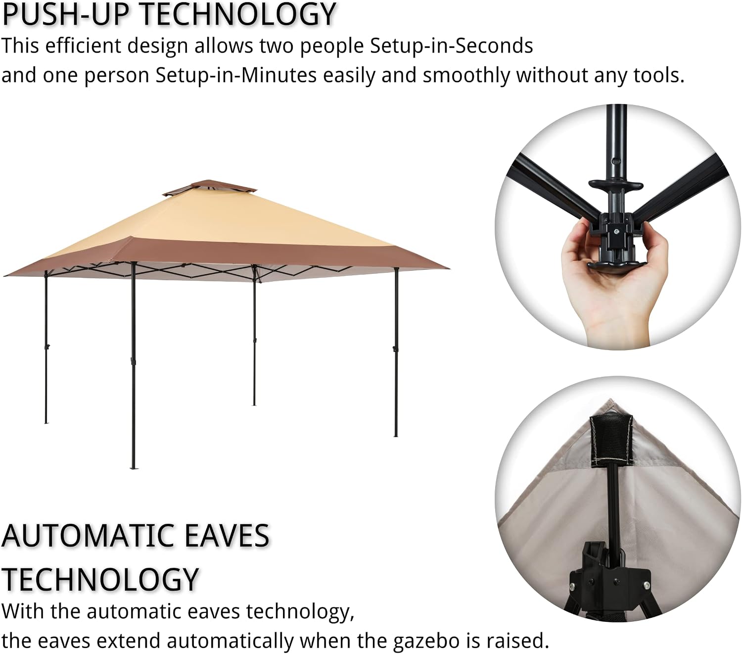 Suntime Pop Up Gazebo Polyester Canopy Tent