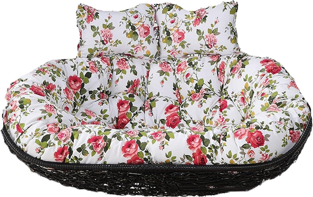 Double Rocking Chair Cushion, Thick Chair Cushion for Hanging Basket Chair, Egg Hanging Chair, Rattan Chair, Wicker Chair Cushion for Indoor Outdoor Patio Garden, Egg Chair Cushion only ( Color : Patt
