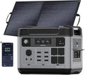 OUKITEL P2001 Plus 2400W Solar Generator with 100W Solar Panel, 2048Wh Solar power station, 1800W Fast Charging, Smart APP Control Emergency Power Station for Home, Camping, Outdoor Battery Backup