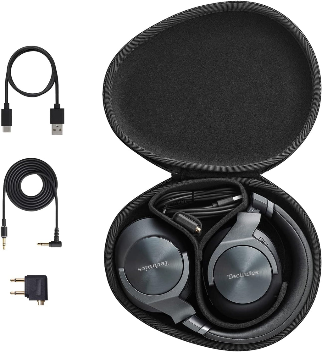 Technics - Wireless Noise Cancelling Over-Ear Headphones with 2 Device Multipoint Connectivity - EAH-A800-K Black
