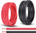 4 Gauge Battery Cable, 25FT Red + 25FT Black 4 AWG Pure Copper Wire Welding Cable, for Automotive, Battery, Solar and Generator, Standard USA OFC Wire