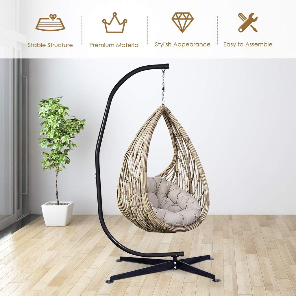 RELAX4LIFE Hammock Stand Heavy Duty Portable & Detachable C Stand for Hanging Hammock, Air Porch, Swing Chair, Outdoor & Indoor Usage