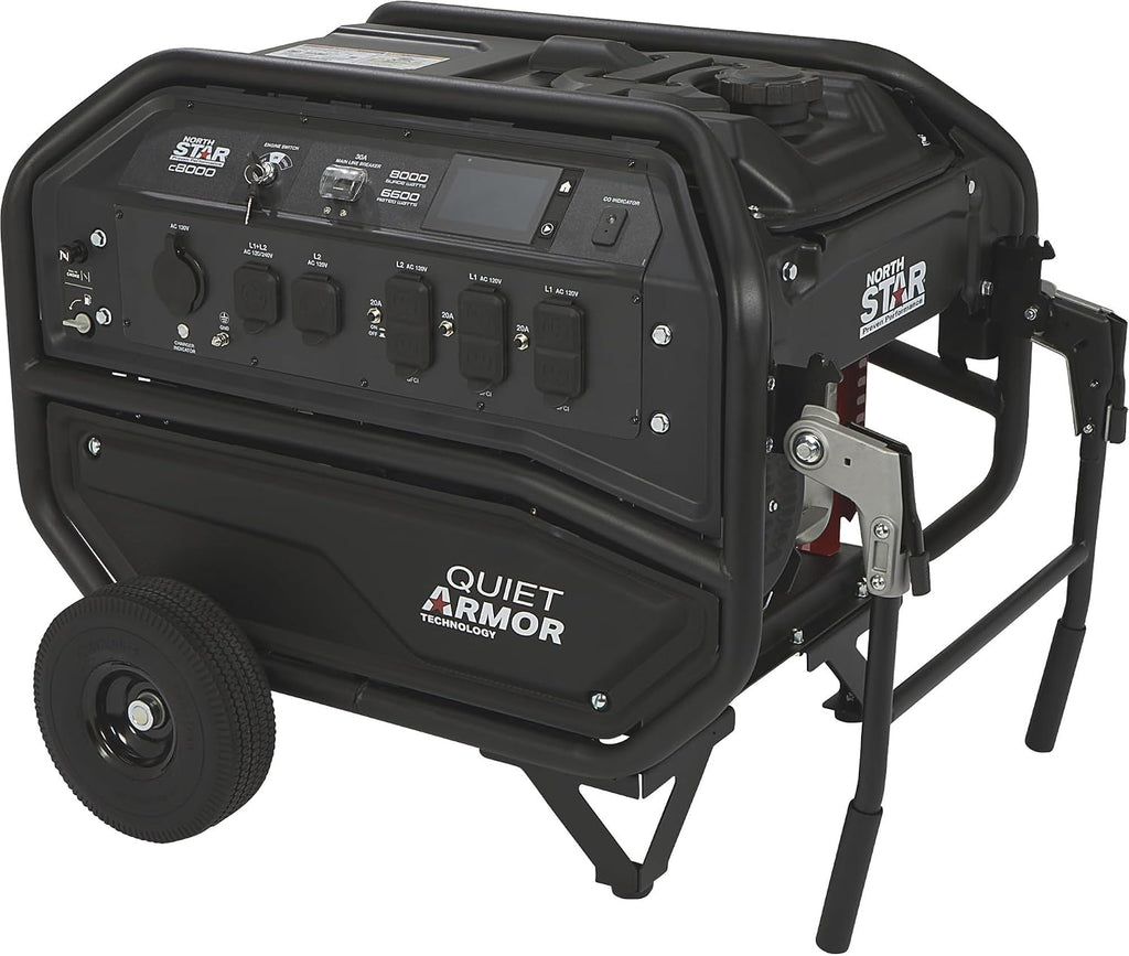 NorthStar c8000s Commercial-Grade Portable Generator with Electric Start, 8000 Surge Watts, 6600 Rated Watts, Model# 1654403