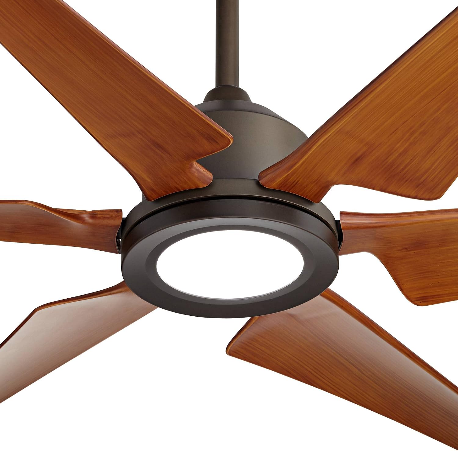 Casa Vieja 72' Power Hawk Modern Large Indoor Outdoor Ceiling Fan with Light LED Remote Control Oil Rubbed Bronze Painted Wood Damp Rated for Patio Exterior Roof House Porch Gazebo Garage Barn