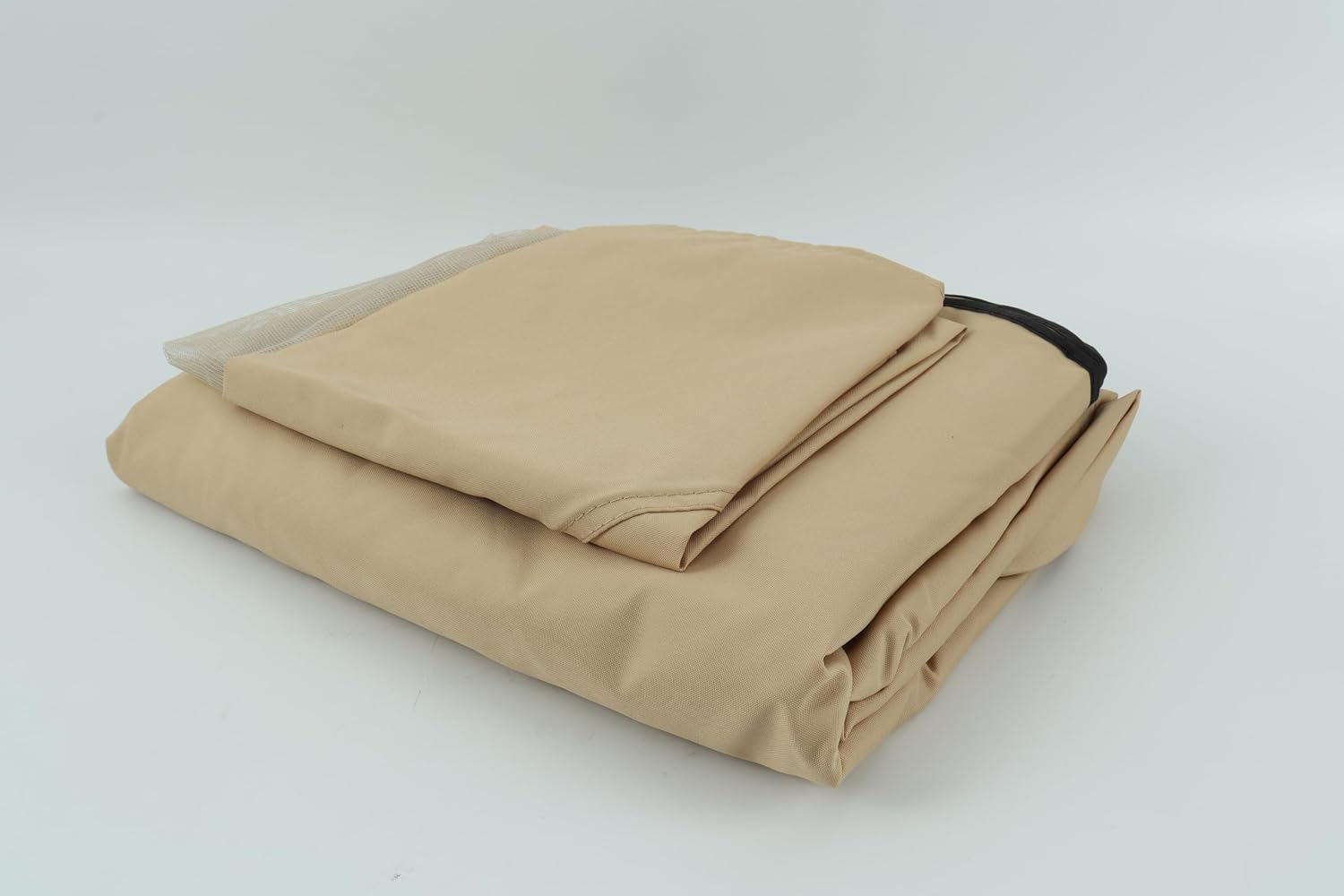 10x12 Ft Outdoor Patio Gazebo Replacement Canopy, Double Tiered Roof Top Cover, UV Protection & Waterproof Fabric, Fits 10x12 Gazebo Frame, Khaki (Frame Not Included)