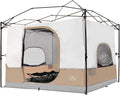 KAMPKEEPER Camping Inner Tent for Pop Up Canopy, Converts 10'x10' Straight Leg Canopy into Camping Tent–Fully Vented Roof(Top & Frame NOT Included) (Khaki, Classic)