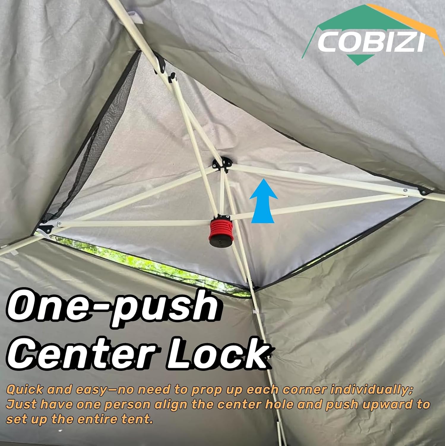 COBIZI 10x15 FT Pop up Gazebo on Clearance - Outdoor pop up Heavy Duty Canopy Tent,carpas para Patio,Screen Tents with Portable Carry Bag, Patio Gazebos for Camping, Garden, Deck, Backyard, Khaki