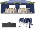 Outvita 10x20ft Pop Up Canopy Tent, Outdoor Instant Shelter Folding Canopy with 4 Side Walls and Carry Bag for Commercial Events, Party, Backyard BBQ, Camping Blue