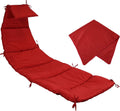Sunnydaze Outdoor Hanging Lounge Chair Replacement Cushion and Floating Umbrella Fabric Only - Curved Swing Chair Cushion Replacement - Red