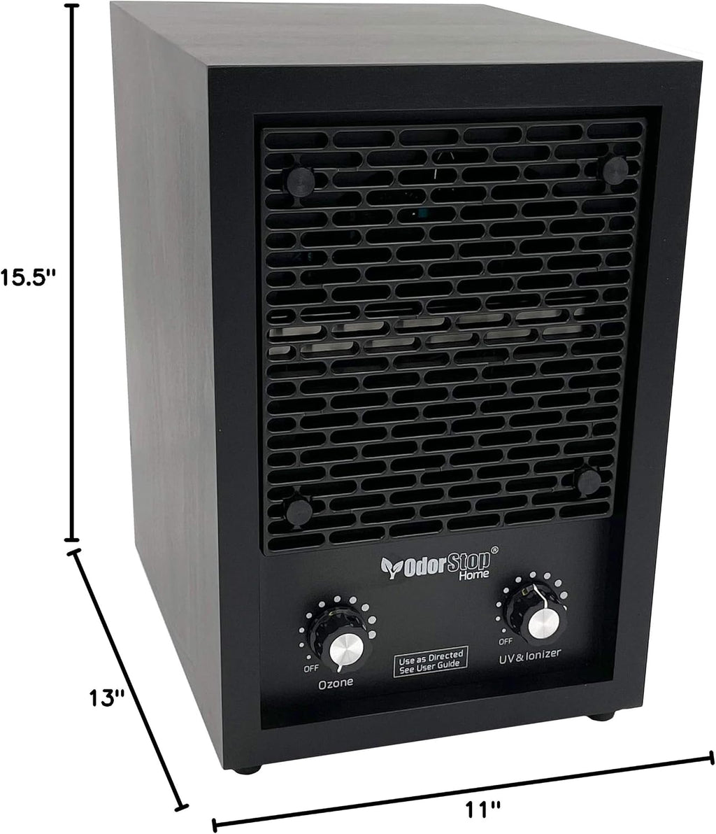 OdorStop OSAP3700 6-in-1 HEPA Air Purifier/Ozone Generator with UV, Active Carbon, TiO2, Ionizer and 3 Ozone Plates and Remote Control