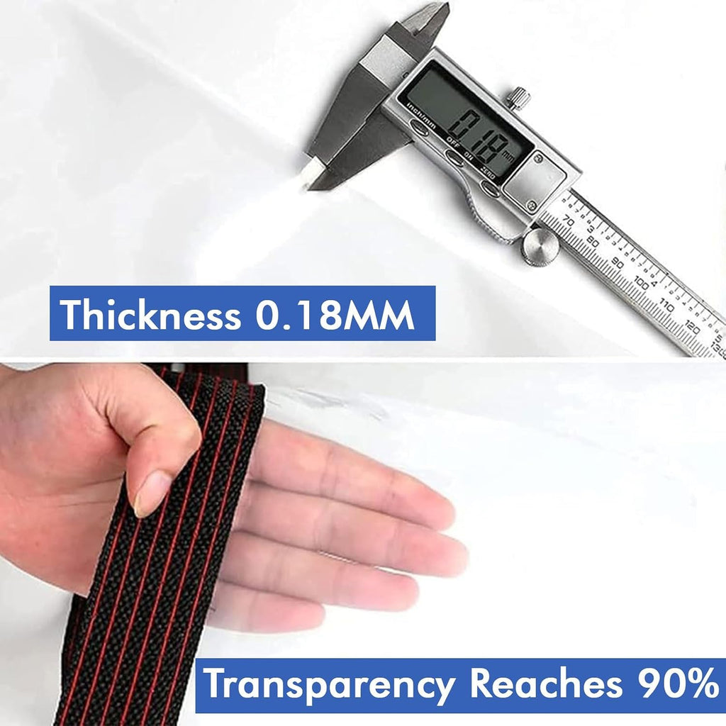 Clear Waterproof Tarps Heavy Duty Transparent Tarpaulin, 13x24 FT Grommets Transparent Tarpaulin for Outdoor Canopy Balcony, Plastic Tarp for Patio Enclosure Deck Porch Patio Gazebo Curtains