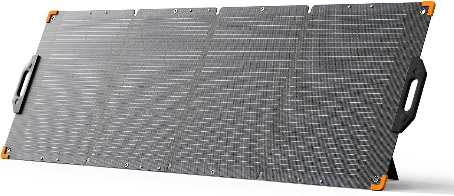 PECRON 200 Watt Solar Panel, Portable Solar Panel for Power Station, High Efficiency Panel Foldable, IP67 Waterproof Power Supply for Camping, RV, Outdoor, Off Grid System