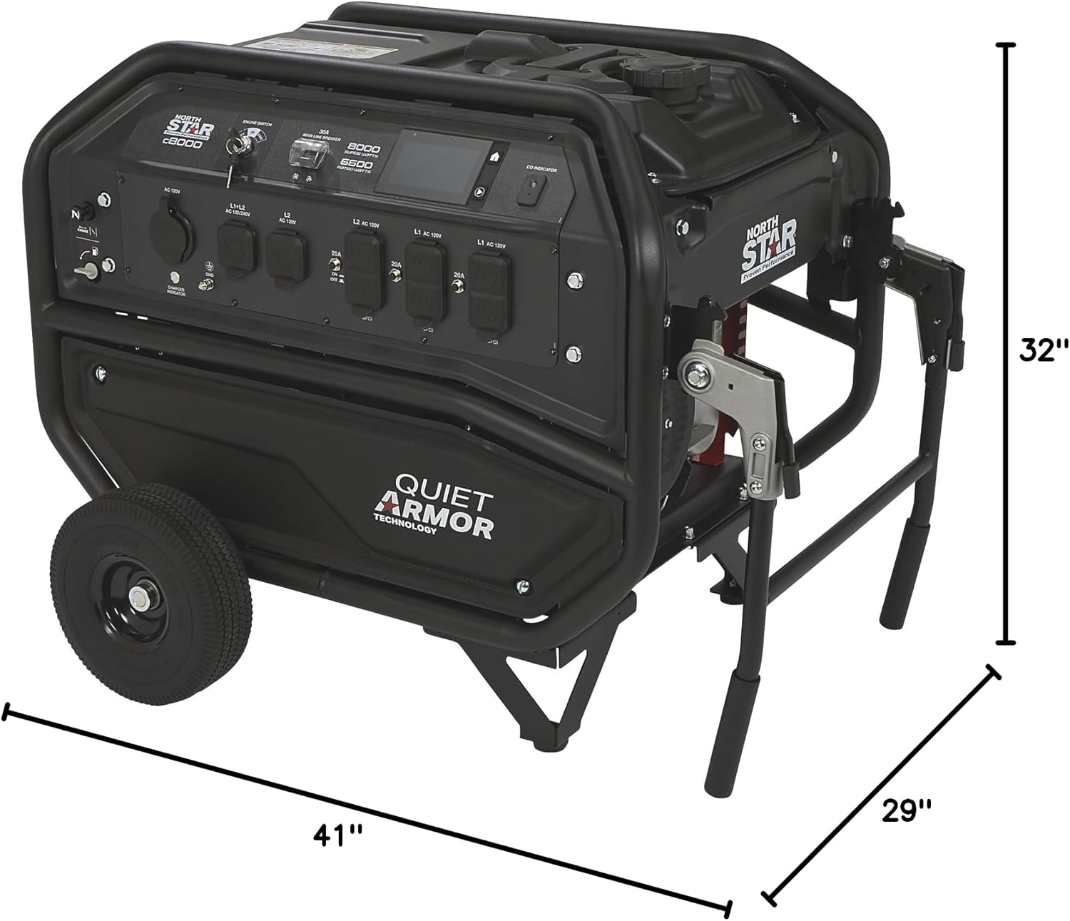 NorthStar e9250s Commercial-Grade Portable EFI Generator with Electric Start, 9250 Surge Watts, 7250 Rated Watts, Model# 1654402