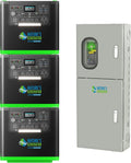 Natures Generator 3 Packs 3840Wh Solar Generator + 125A Automatic Transfer Switch, Lithium Batteries, 6000W Power Station for Home Backup, RVs, Emergencies, Power Outages, and Outdoor Camping