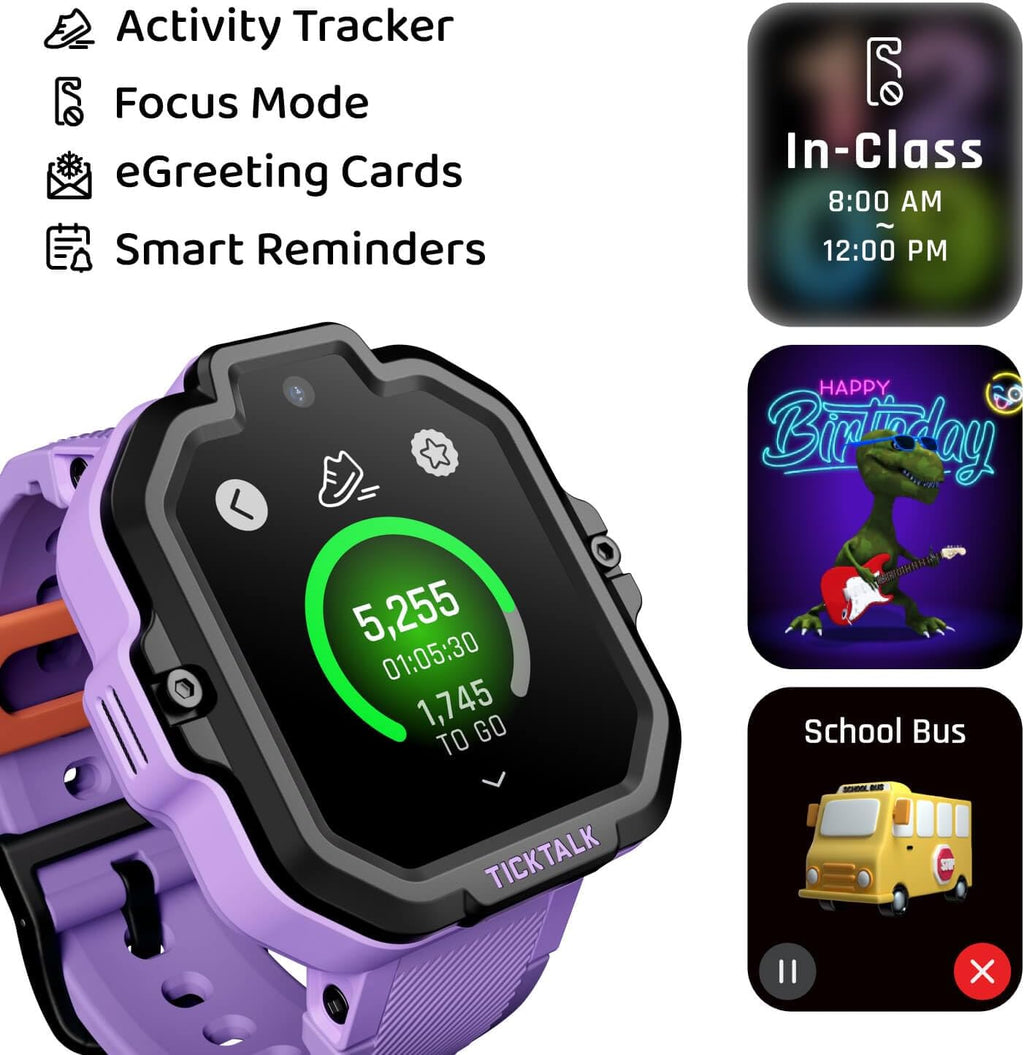TickTalk5 Smart Watch for Kids with GPS Tracker, Video Calling, Texting, and Parental App, 4G Smartwatch with Free Music, Phone Calls, and Reminders for Kids Ages 3-12