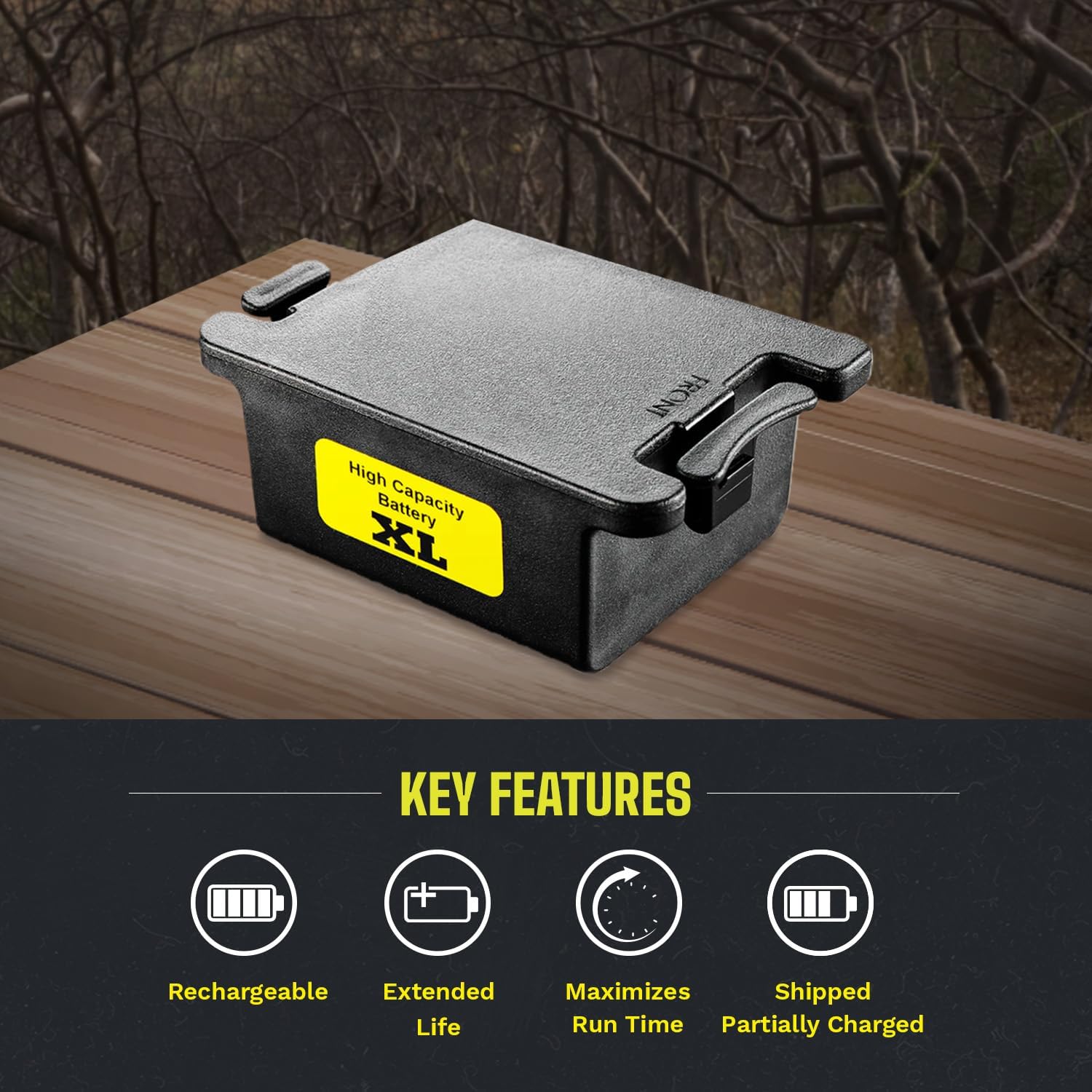 Ozonics SG-BA03XL Extended Life Rechargeable Battery for HR300, HR500, OrionX & DriWash Pulse Ozone Generator – Hunting Accessory with Runtime Up to 10 Hrs in Standard & 8 Hrs in Boost Mode