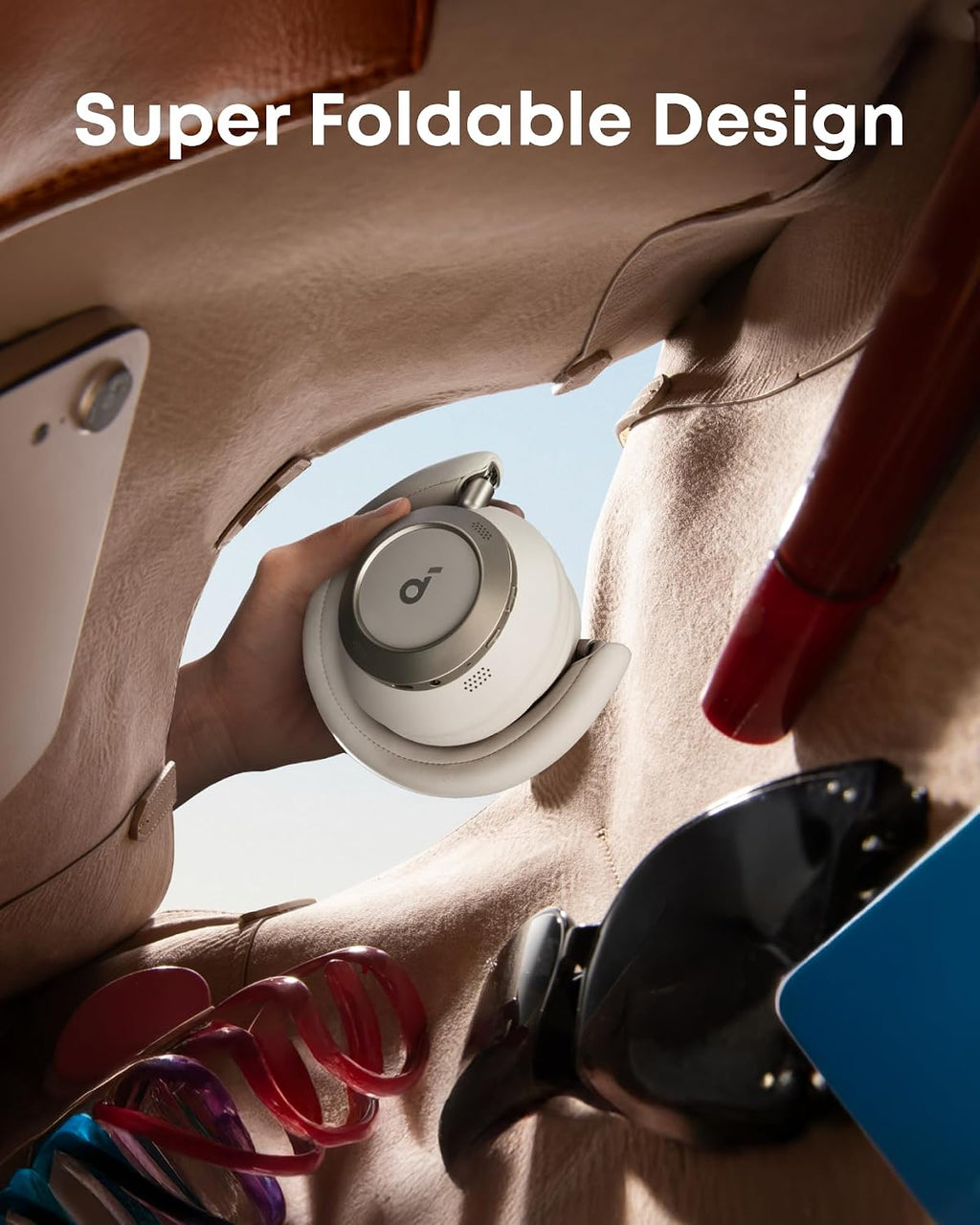Soundcore Space One Pro, FlexiCurve Over-Ear Headphone, Adaptive Active Noise Cancelling Headphones Driven by 6 Mics, 60H Lossless Audio, Ultra-Fast Charging, Hi-Res Wireless, Comfortable Fit