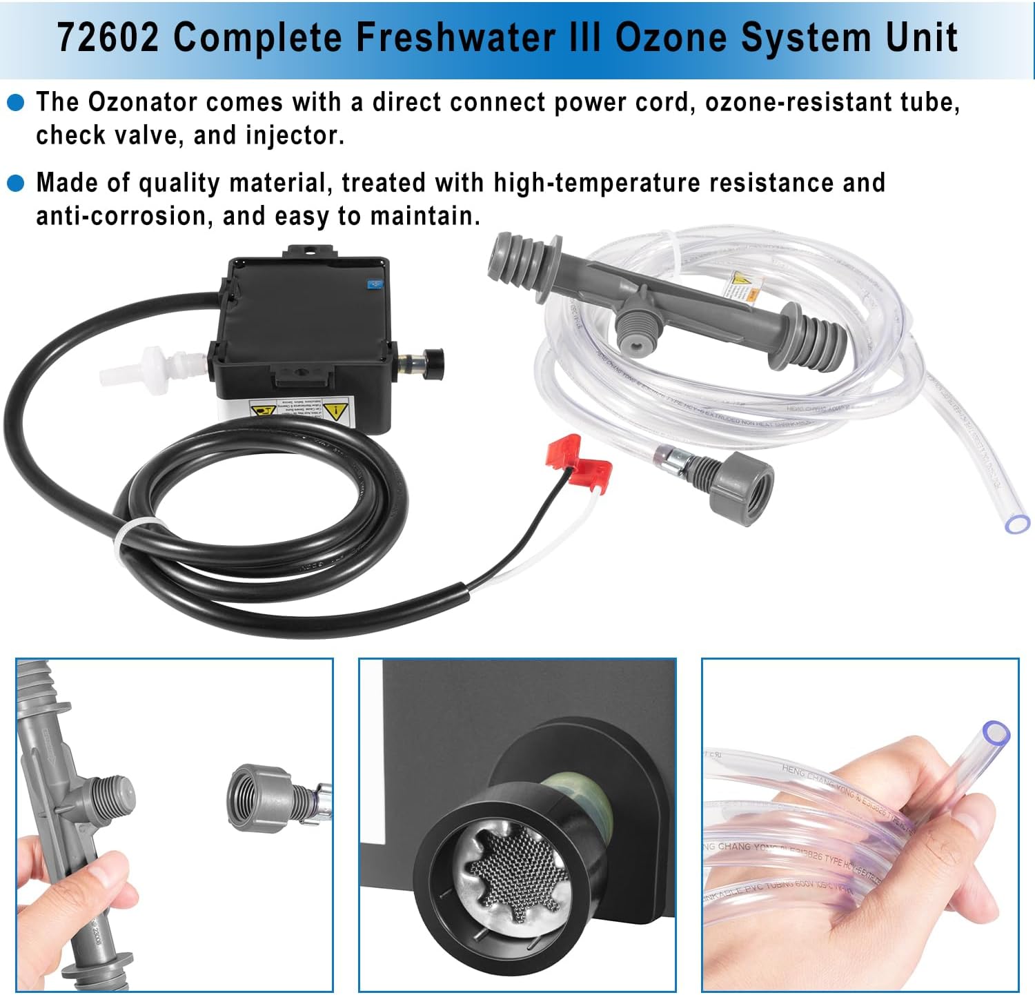 72602 Complete Ozonator Unit Ozone Generator Replacement Parts for Watkins Freshwater III Ozone System Fit for Hot Spring Spas & Hot Tub Models 1995 to Current