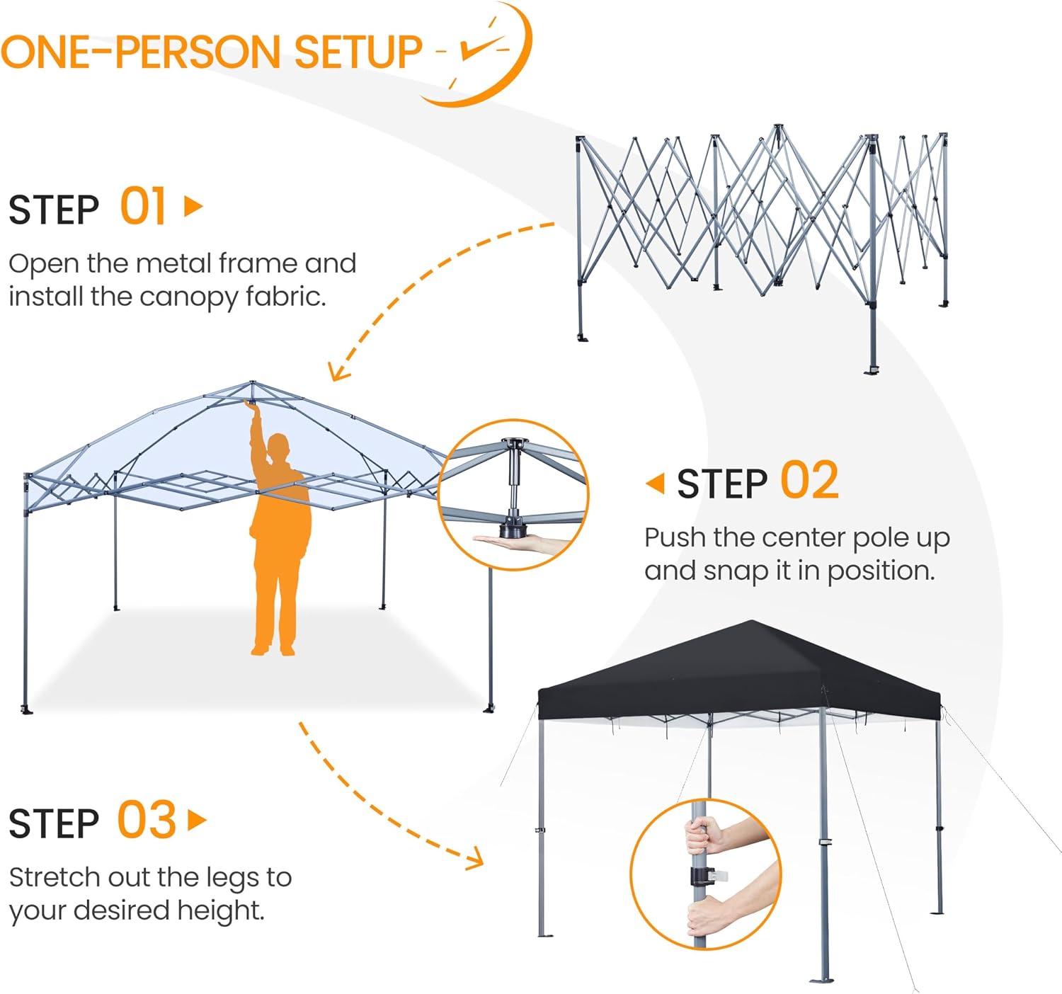 Yaheetech 12x12 Pop Up Canopy Easy Set-up Tent, Portable Outdoor Canopy Instant Tent, Commercial Gazebo with Wheeled Carry Bag & 4 Sandbags for Home, Party & Outdoor Activities, Black
