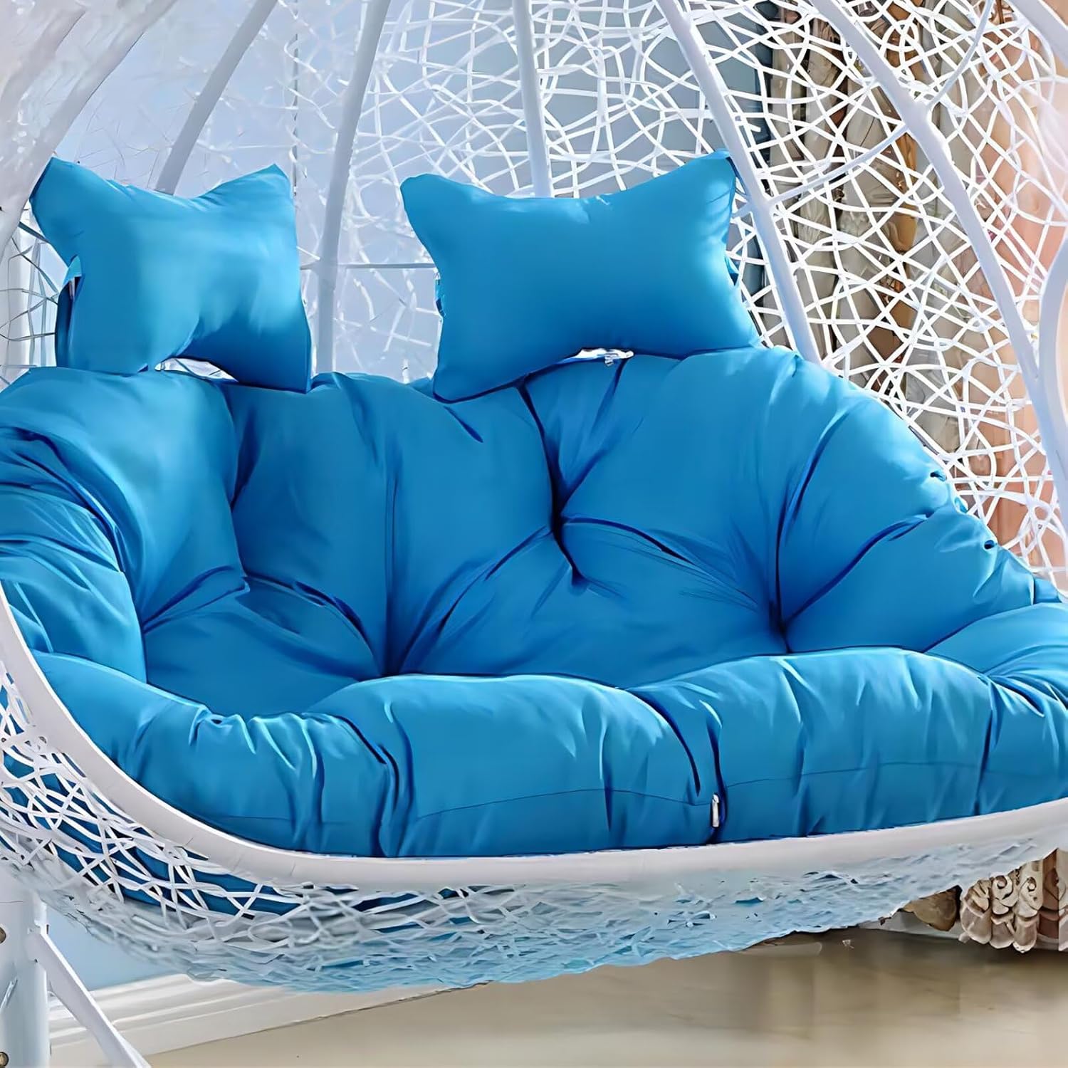 Water Proof Hanging Egg Chair Cushions Replacement, Cushion Only, Double Swing Chair Cushion,Waterproof Thicken Hanging Basket Seat Cushion