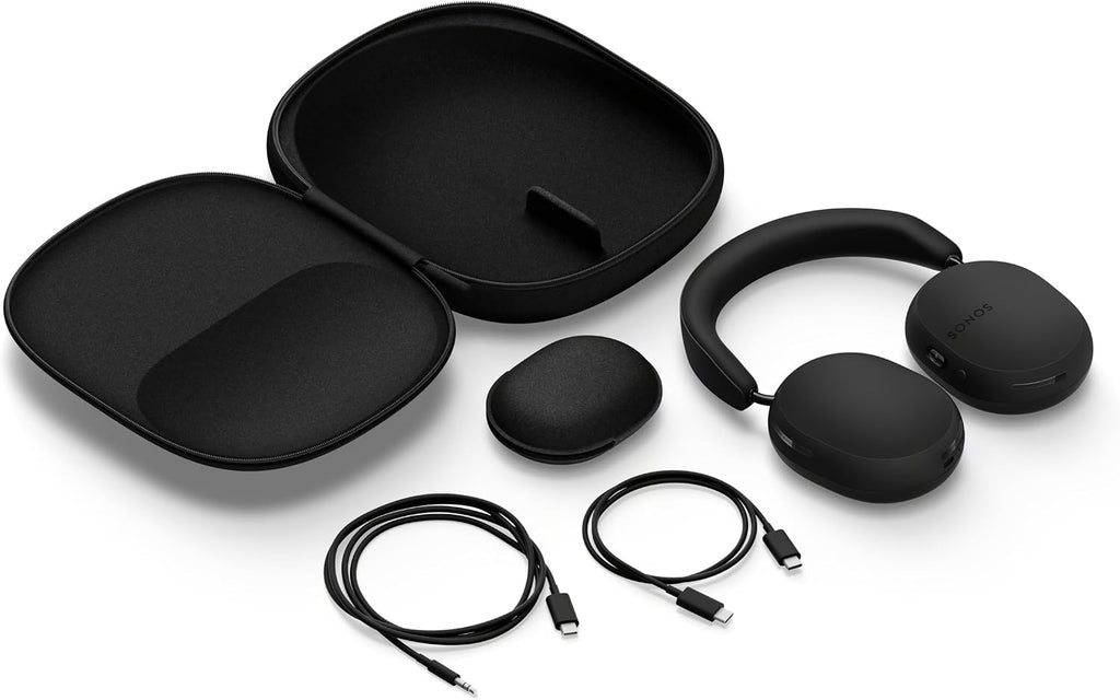 Sonos Ace | Noise Cancelling Wireless Over-Ear Headphones with Bluetooth, 30-Hour Battery Life, Spatial Audio, Dolby Atmos, Dynamic Head Tracking - Black (Pack of 2)
