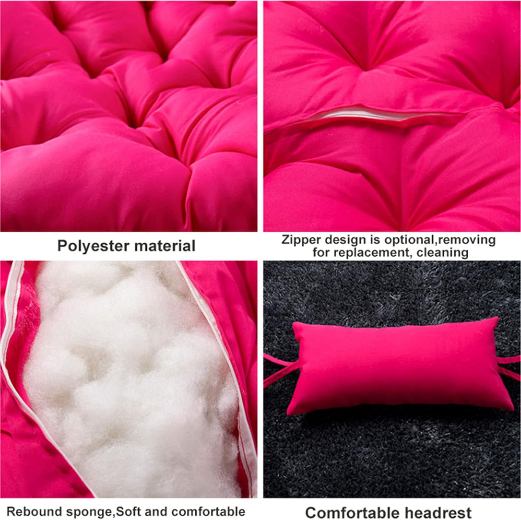 Diumy Rocking Chair Pads,Hanging Hammock Chair Cushions,Fluffy Thicken with Pillow Egg Chair Pad-Swing Hanging Basket Seat Cushion for Garden Indoor Outdoor-A 100 * 85cm
