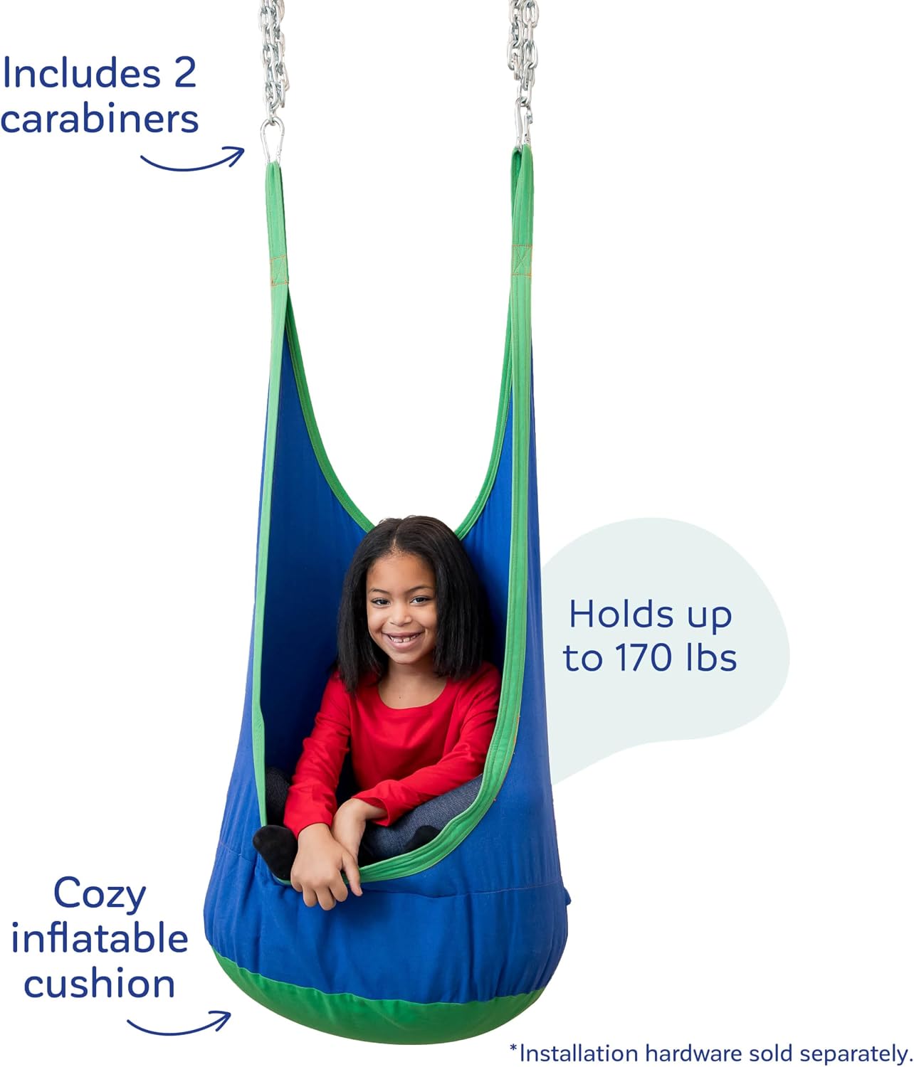 Fun and Function - Cocoon Climbing Swing - Special Needs Hanging Cocoon Swing for Kids - Sensory for Kids with Special Needs - for Children Ages 3-10