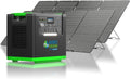Natures Generator 3840Wh Solar Generator + 2 Packs 400W Folding Panels, Lithium Batteries, 6000W Power Station for Home Backup, RVs, Emergencies, Power Outages, and Outdoor Camping
