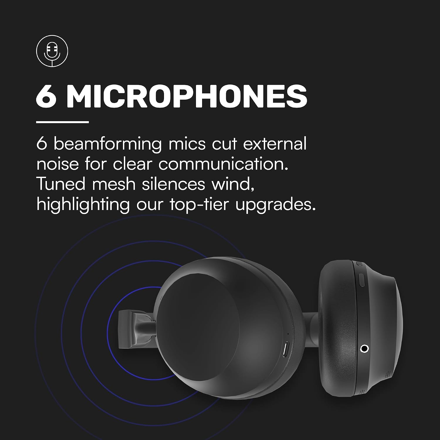 Raycon Pro Bluetooth Headphones - Premium Over The Ear Headphones, Hybrid Active Noise Cancelling Wireless Headphones + Awareness Mode, Bluetooth Headset with Mic, 60 Hours of Battery Life (Black)