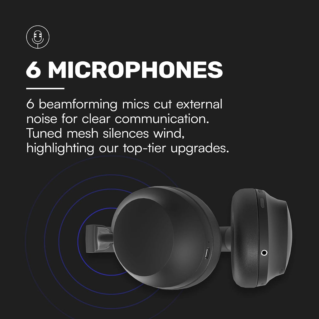 Raycon Pro Bluetooth Headphones - Premium Over The Ear Headphones, Hybrid Active Noise Cancelling Wireless Headphones + Awareness Mode, Bluetooth Headset with Mic, 60 Hours of Battery Life (White)