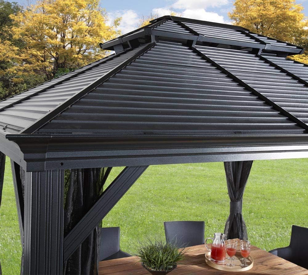 Sojag Outdoor 12' x 16' Mykonos Double Roof Hardtop Gazebo Outdoor Sun Shelter