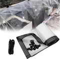 Rainproof Cover Waterproof Clear with Eyelets, Clear Tarps Heavy Duty Waterproof Clear Tarps Heavy Duty PVC, 17x22 FT Transparent Tarp with Grommets Anti-Aging Insulation Tarpaulin