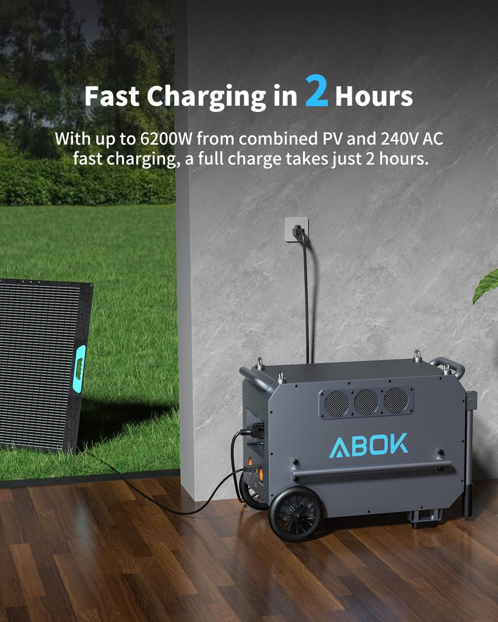 Power Station Solar Generator Battery Protective Cover for ABOK 7200, Waterproof, Dustproof Cover, Easy Access Design for Outdoor or Indoor Use