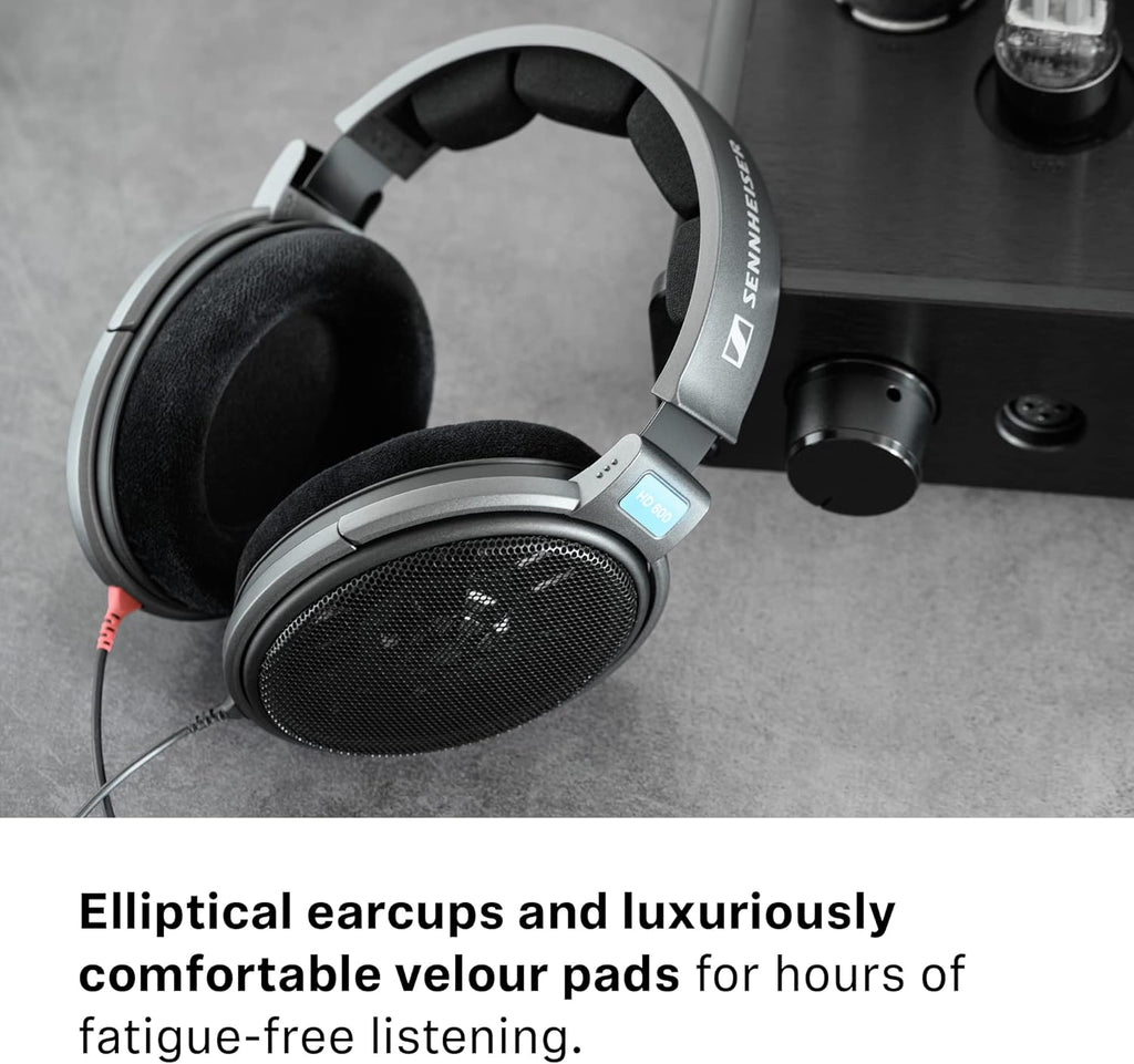 Sennheiser HD 600 - Audiophile Open-Back Dynamic Wired Headphones Over Ear with Natural Soundstage and Premium Comfort for Music Lovers, Open Metal Earpiece Covers, Black