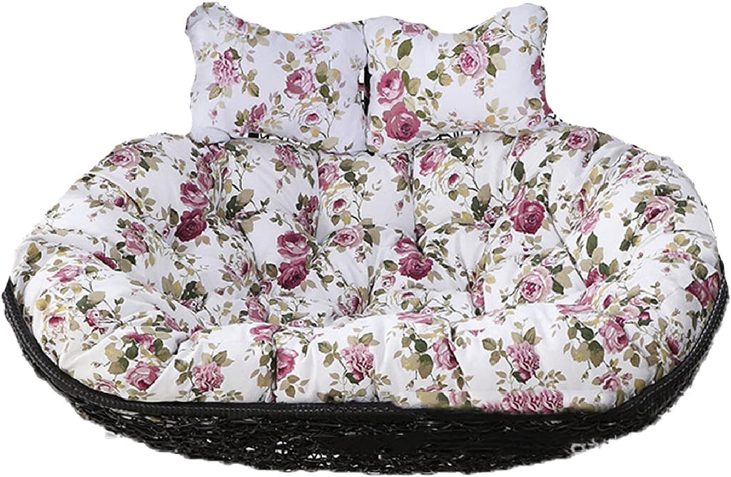 Double Rocking Chair Cushion, Thick Chair Cushion for Hanging Basket Chair, Egg Hanging Chair, Rattan Chair, Wicker Chair Cushion for Indoor Outdoor Patio Garden, Egg Chair Cushion only ( Color : Patt