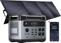 OUKITEL P2001 Plus 2400W Solar Generator with 200W Solar Panel, 2048Wh Solar Power Station with 4 AC Outlets(5000W Peak), 1.5H Full Charging, APP Control Battery Backup for Home, Camping & RVs