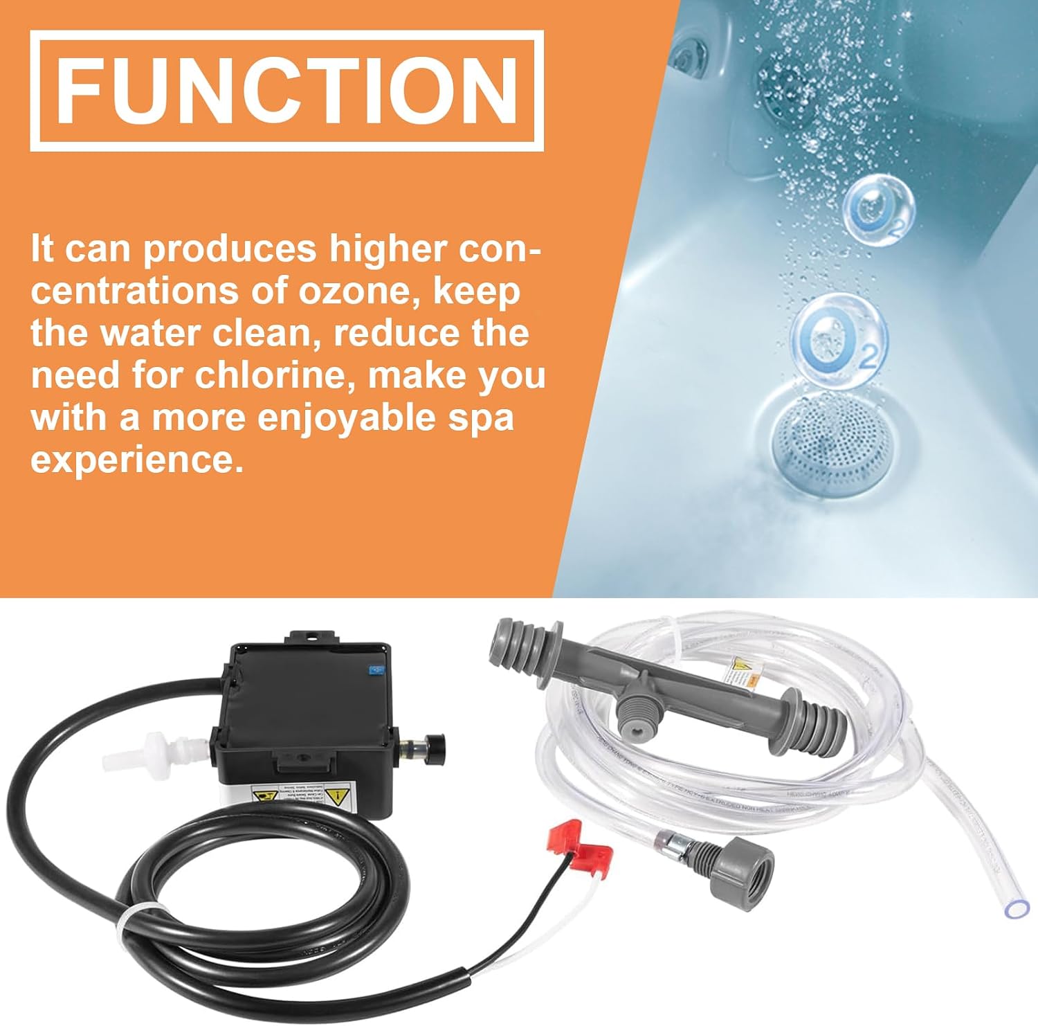 72602 Complete Ozone Generator Replace for Freshwater III Hot Tub Spa Ozonator System Fit for Hot Spring Spas & Hot Tub Models 1995 to Current