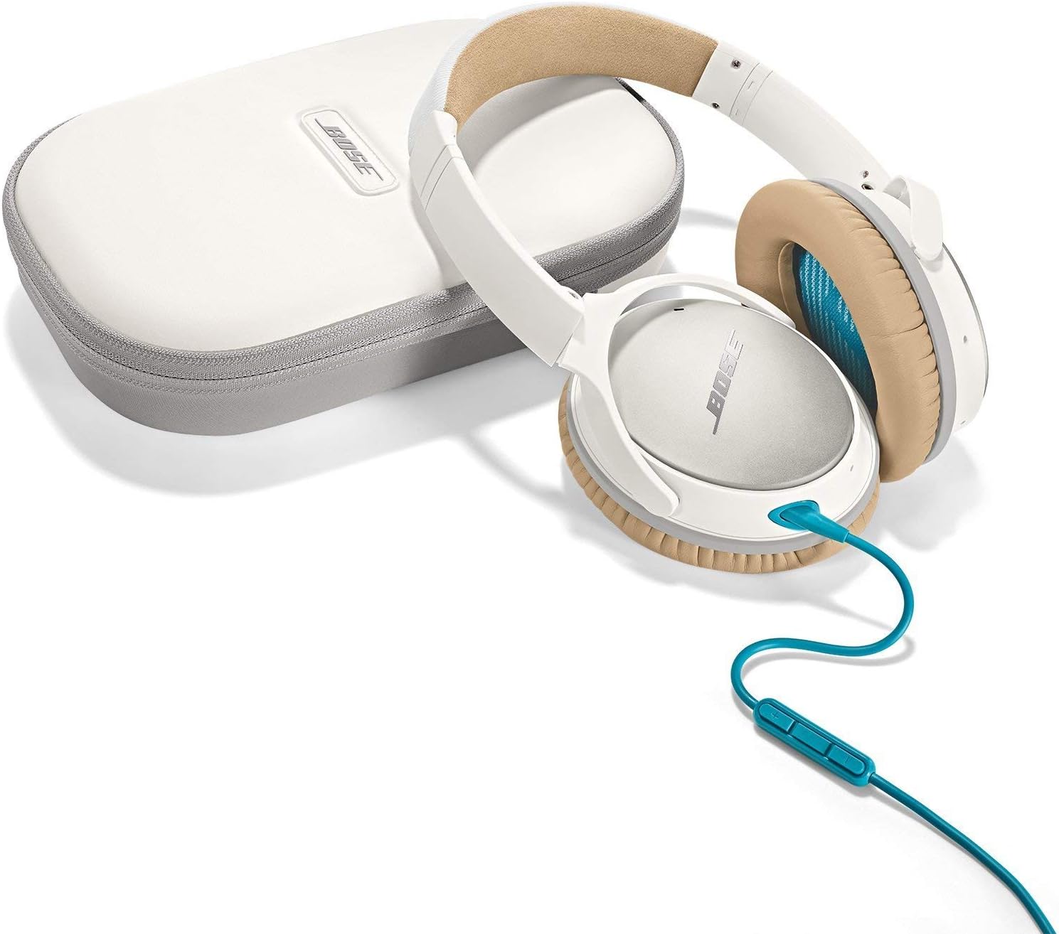 Bose QuietComfort 25 Acoustic Noise Cancelling Headphones for Apple devices, White(wired, 3.5mm) (Renewed)