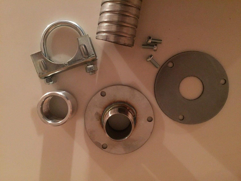 GenExhaust for Champion Generator 3-Hole Round #72 Cover Plate 1-1/2' Steel Exhaust Extension 5 Foot Length