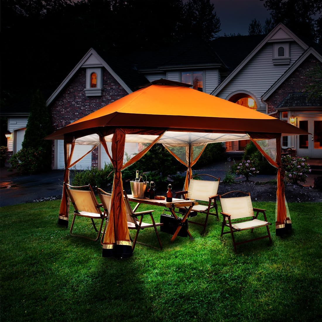 Suntime Pop Up Gazebo Polyester Canopy Tent