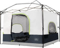 KAMPKEEPER Camping Inner Tent for Pop Up Canopy, Converts 10'x10' Straight Leg Canopy into Camping Tent–Fully Vented Roof(Top & Frame NOT Included) (Black, Classic)