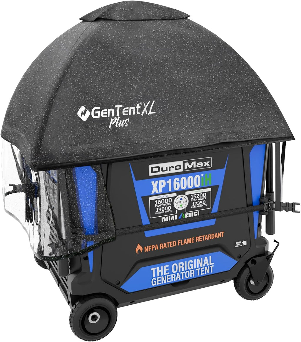 GenTent XL Inverter Running Cover – Generator Tent for Larger Encased Inverters (Black, XL - Plus)