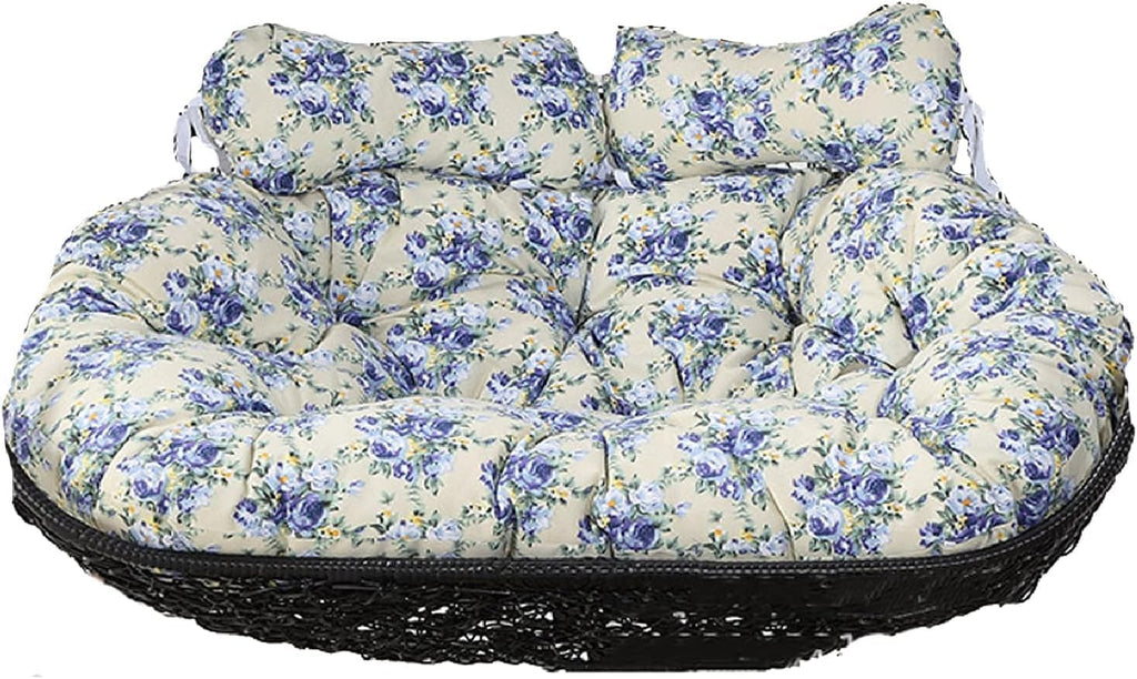 Double Rocking Chair Cushion, Thick Chair Cushion for Hanging Basket Chair, Egg Hanging Chair, Rattan Chair, Wicker Chair Cushion for Indoor Outdoor Patio Garden, Egg Chair Cushion only ( Color : Patt