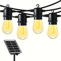 Aoxun 72FT LED Outdoor String Lights with 26 Edison Shatterproof Bulbs(2 Spare), Waterproof Hanging Lights for Gazebo, Porch, Deck, Garden, Backyard