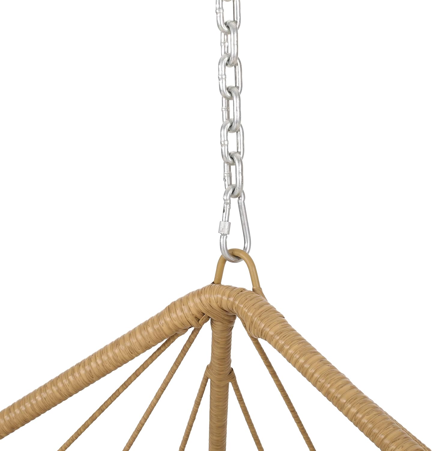 Tamara Outdoor/Indoor Hanging Chair (NO Stand) - Wicker - Light Brown/Tan