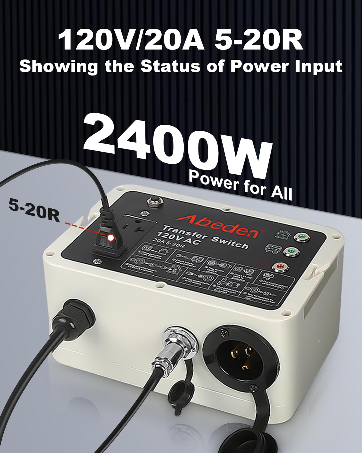 Smart Transfer Switch 120V AC Compatible with Westinghouse Portable Generator, Transfer Switch for Outdoor Backup Power, Works with Sump Pumps, Refrigerators and More – Alternative to Home Standby